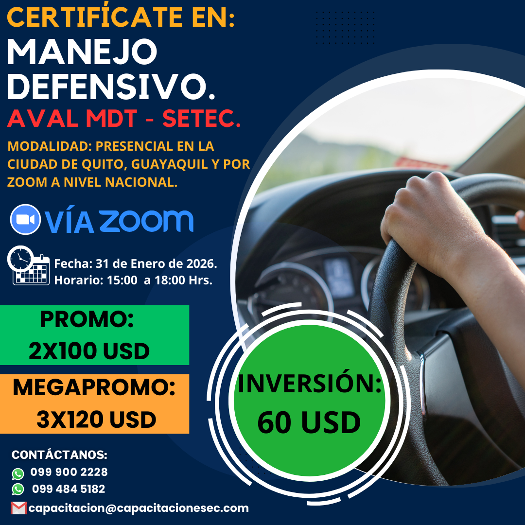 CERTIFÍCATE EN: MANEJO DEFENSIVO
